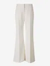 Givenchy White Linen Wide Leg Pant In Beige