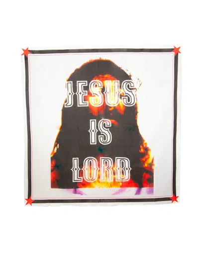 Givenchy Foulard Bianco In Cotone Jesus Is Lord
