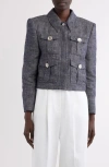Givenchy 4-pocket Linen-blend Jacket In Denim Blue