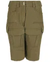 Givenchy Frayed Multi-pocket Cargo Short In Green