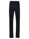 Givenchy Tailored Black Wool Blend Pants In Blue