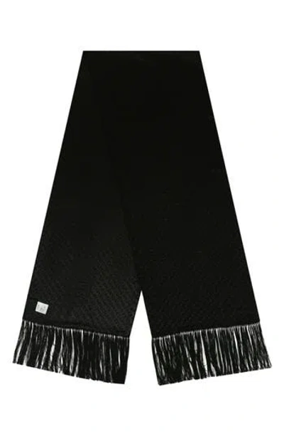 Givenchy Fringe Evening Scarf In Black