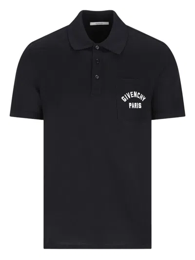 Givenchy Front Pocket Polo Clothing In Black