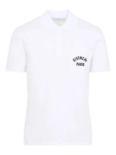 Givenchy Polo Shirt With Short Sleeves And Chest Pocket In White