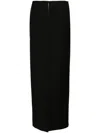 Givenchy Front-slit Wool-blend Maxi Skirt In Black