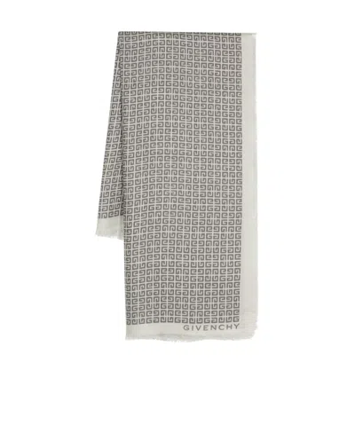 Givenchy Full-length Logo Scarf In Gray