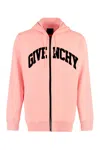 Givenchy Faded Ribbed Hooded Sweater In Pink