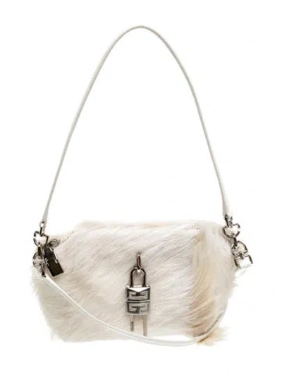 Pre-owned Givenchy Fur Antigona Lock Xs In Neutral