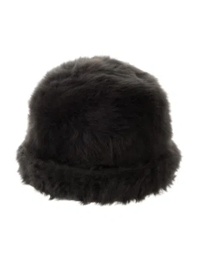 Pre-owned Givenchy Fur Cloche Hat In Gray
