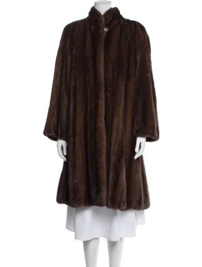 Pre-owned Givenchy Fur Coat In Brown