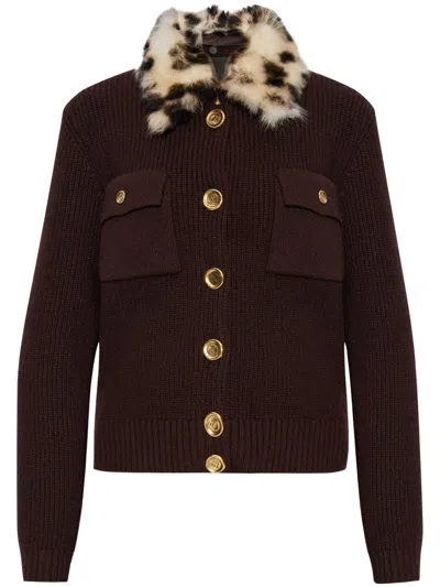 GIVENCHY FUR-COLLAR CARDIGAN