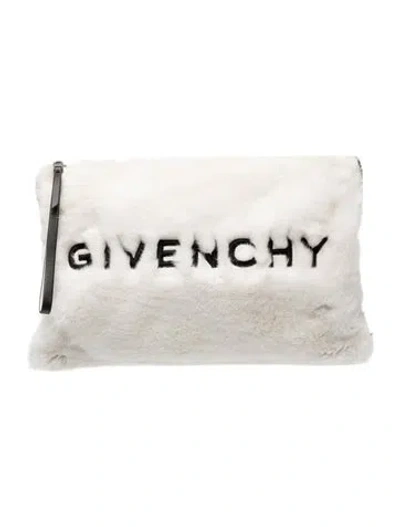 Pre-owned Givenchy Fur Portfolio In Black