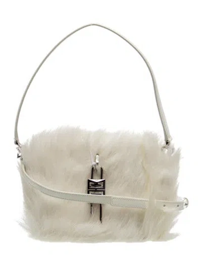 Pre-owned Givenchy Fur Shoulder Bag W/ Tags In Neutral