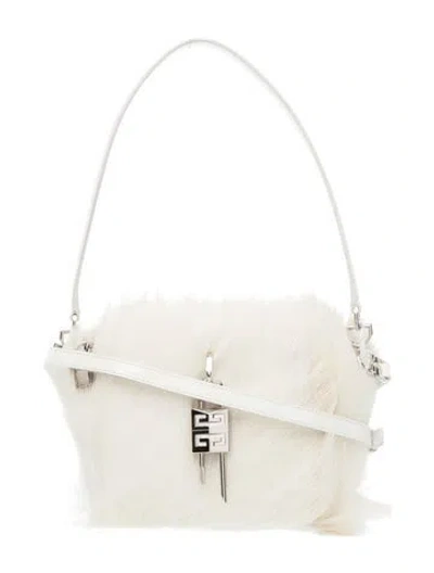 Pre-owned Givenchy Fur Shoulder Bag In White