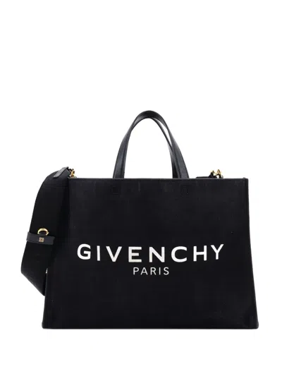Pre-owned Givenchy G- Canvas Medium Tote Bag In Black