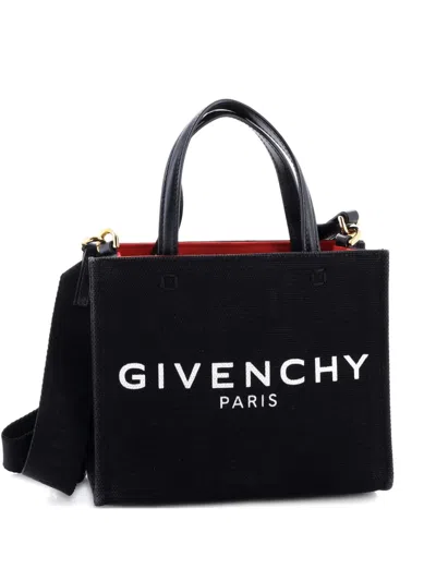 Pre-owned Givenchy G- Canvas Mini Tote Bag In Black