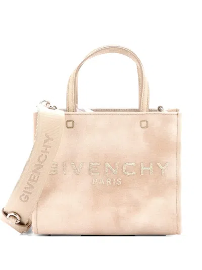 Pre-owned Givenchy G- Canvas Mini Tote Bag In Black