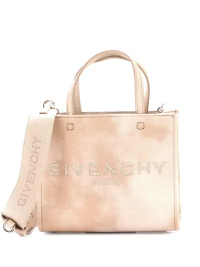 Pre-owned Givenchy G- Canvas Mini Tote Bag In Neutral