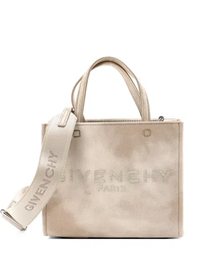 Pre-owned Givenchy G- Canvas Mini Tote Bag In Neutral