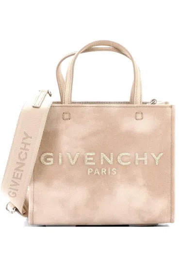 Pre-owned Givenchy G- Canvas Mini Tote Bag In Neutral