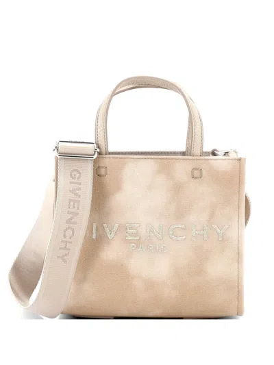 Pre-owned Givenchy G- Canvas Mini Tote Bag In Neutral