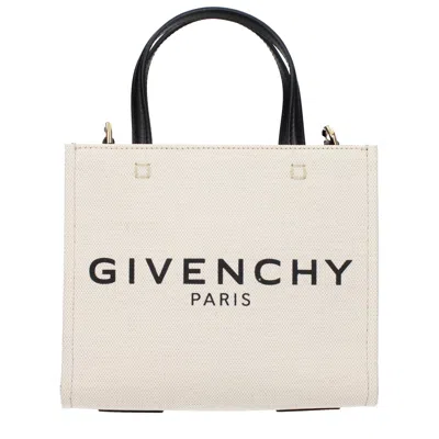 Givenchy Ivory Canvas Mini G Tote Handbag In Neutral