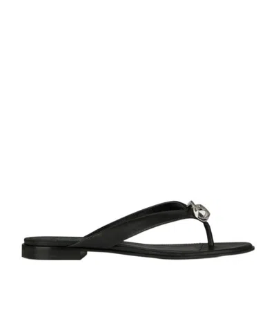 Givenchy G-buckle Flat Sandals In Black
