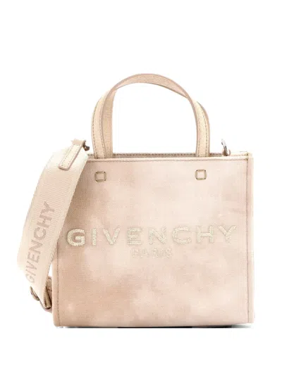 Pre-owned Givenchy G- Canvas Mini Tote Bag In Black