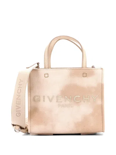 Pre-owned Givenchy G- Canvas Mini Tote Bag In Neutral