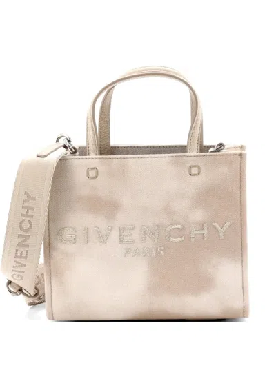 Pre-owned Givenchy G- Canvas Mini Tote Bag In Neutrals