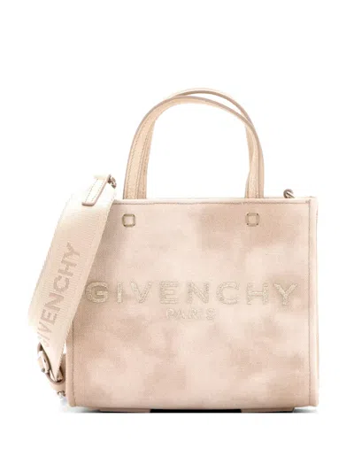 Pre-owned Givenchy G- Canvas Mini Tote Bag In Neutrals
