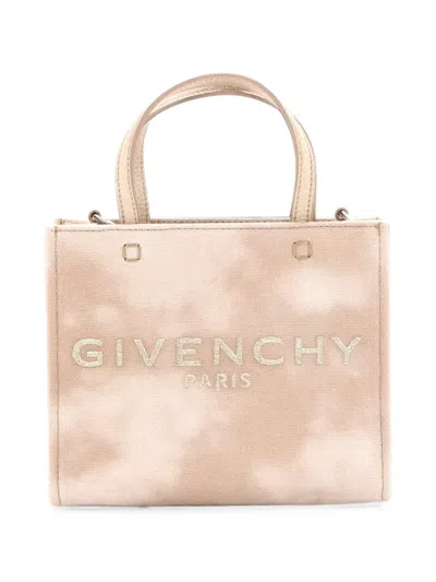 Pre-owned Givenchy G- Canvas Mini Tote Bag In Neutrals