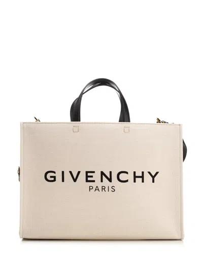 Givenchy Small Canvas G-tote In Beige