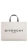 Givenchy Logo Canvas Shopper In Silver