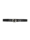 Givenchy G Chain Embossed Croc Buckle Belt In Black