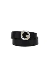 Givenchy G Chain Buckle Leather Belt In Black