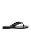 Givenchy Black G Chain Buckle Flat Sandals In Black