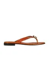 Givenchy G Chain Flat Sandals In Brown