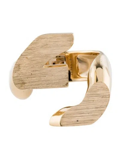 Pre-owned Givenchy 'g' Chain Hinge Cuff Bracelet, 5.5" In Multi