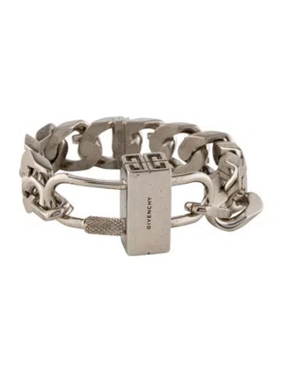 Pre-owned Givenchy G Chain Lock Bracelet, 6.25" In Multi