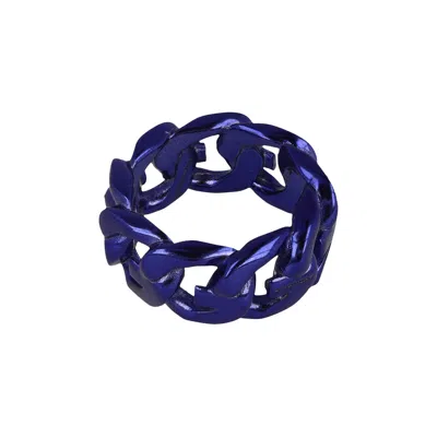 Pre-owned Givenchy G-chain Ring 'blue' | Women's Size Onesize