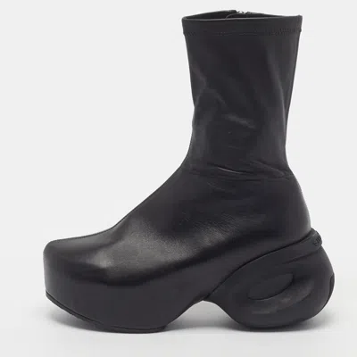 Pre-owned Givenchy G Clog Size 36 Black Leather Ankle Length Boots
