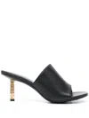 Givenchy G Cube Leather Mules In Black