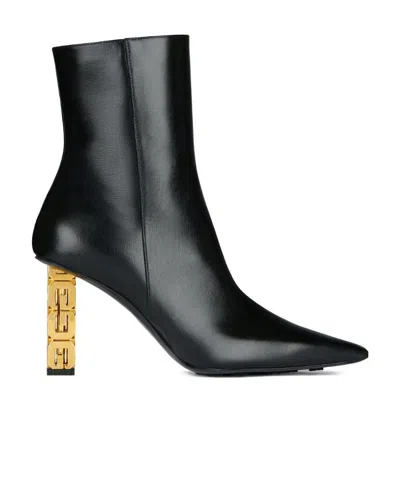 Givenchy G Cube 90mm Leather Ankle Boots In Black