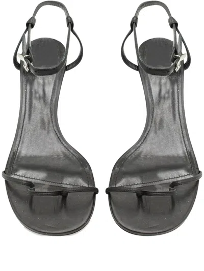 Pre-owned Givenchy G Cube Block-heel Ankle-strap Sandals In Black