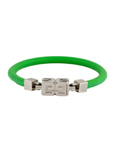 Pre-owned Givenchy G Cube Bracelet, 7.5" In Green