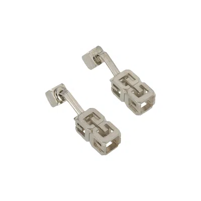 Pre-owned Givenchy G Cube Earrings 'silver' | Men's Size Onesize