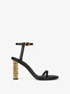 Givenchy G Cube Heeled Sandals In Leather In Black
