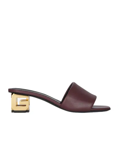 GIVENCHY G CUBE MULES IN LEATHER