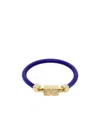 Givenchy G Cube Leather Bracelet In Blue